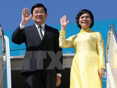 Chủ tịch nước Trương Tấn Sang và Phu nhân.